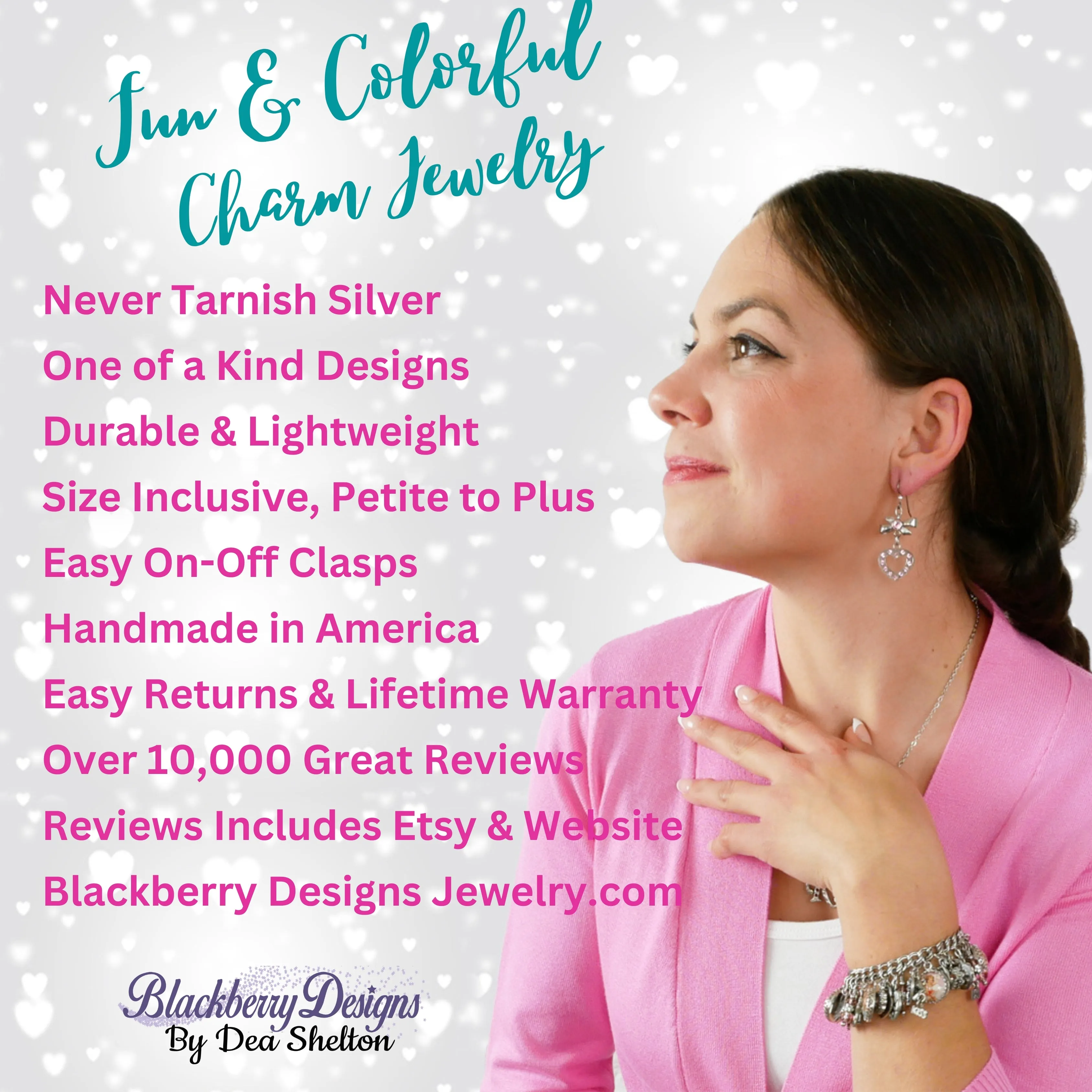 Personalized January Birthstone Heart Earrings