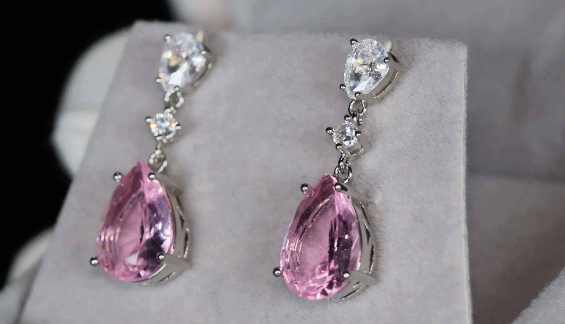 Pink Diamond Earrings