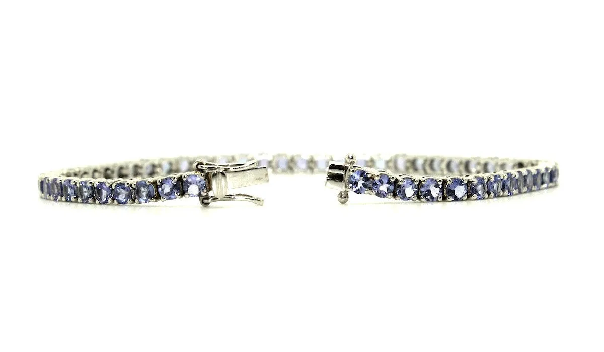 Plain Tanzanite Tennis Bracelet AD No. 0249