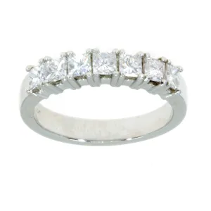Platinum 1.50ct 7 Stone Diamond Band