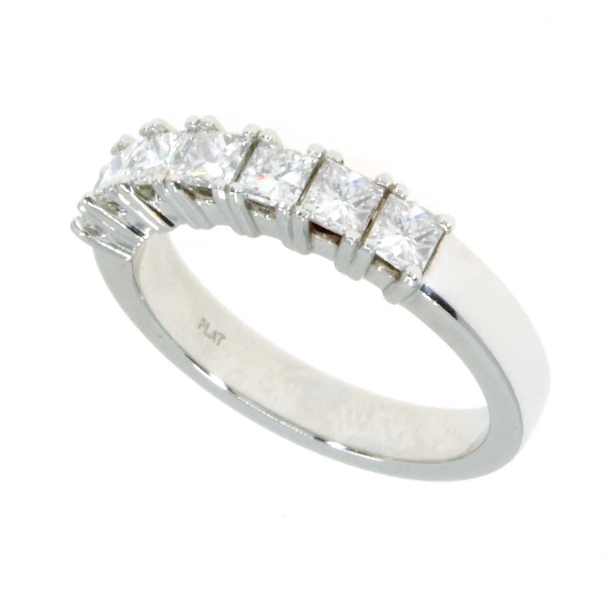 Platinum 1.50ct 7 Stone Diamond Band
