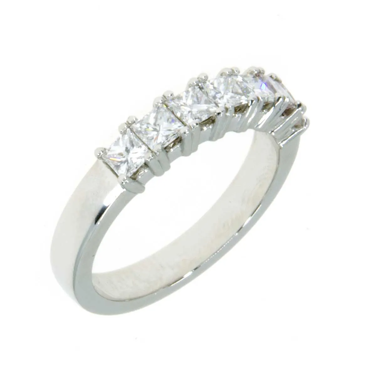Platinum 1.50ct 7 Stone Diamond Band