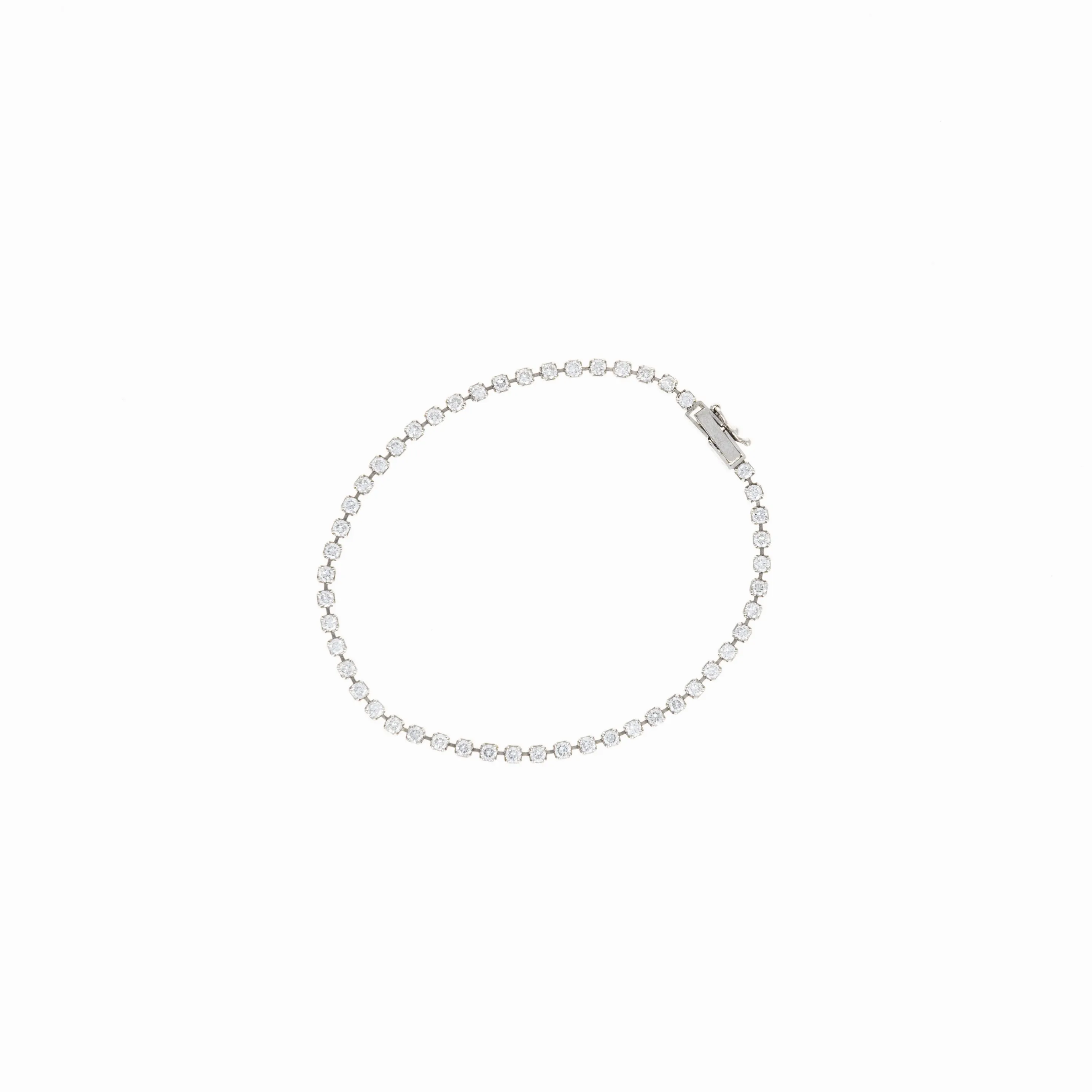 Platinum 2 Carat Diamond Floating Tennis Bracelet