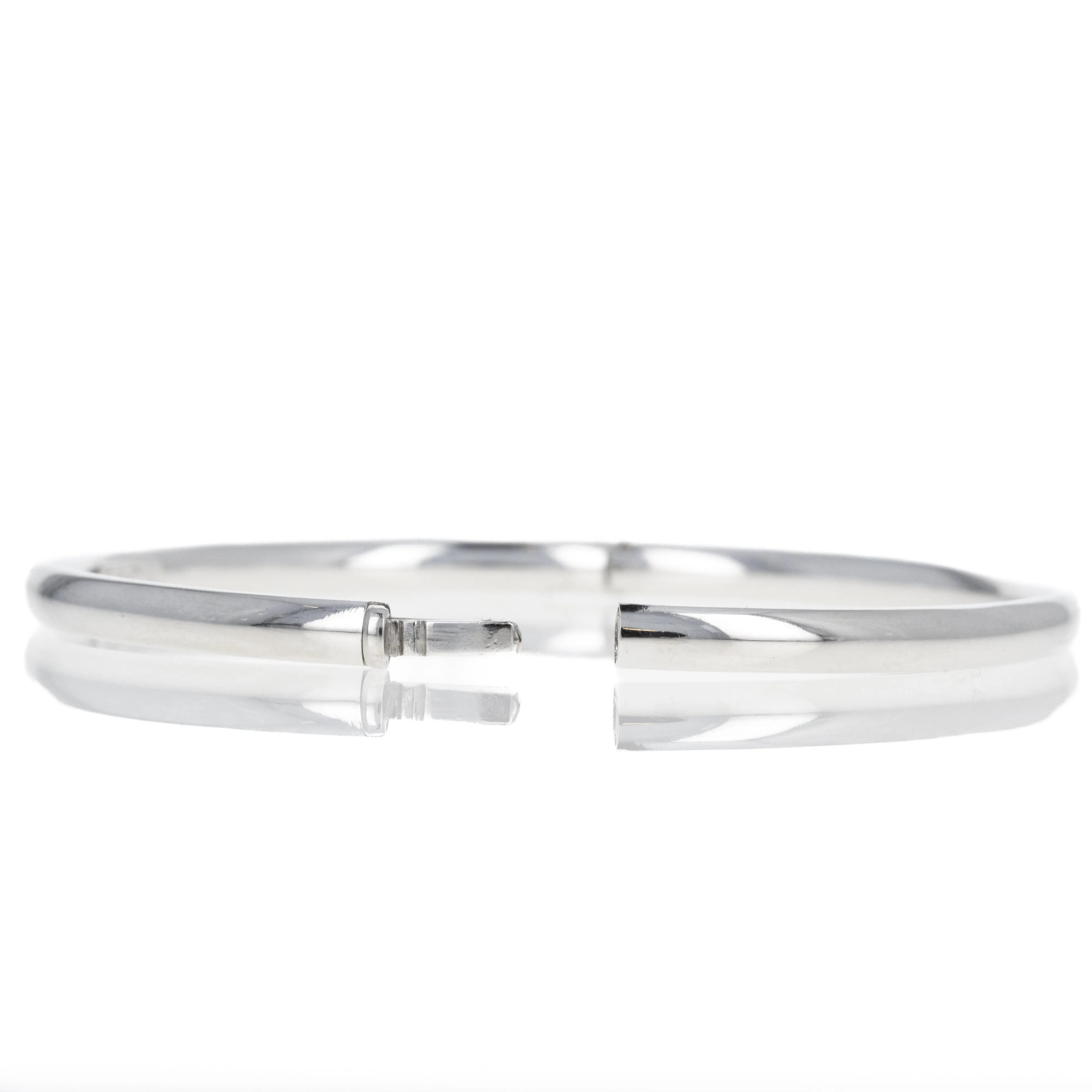 Platinum Hollow Tube Bangle