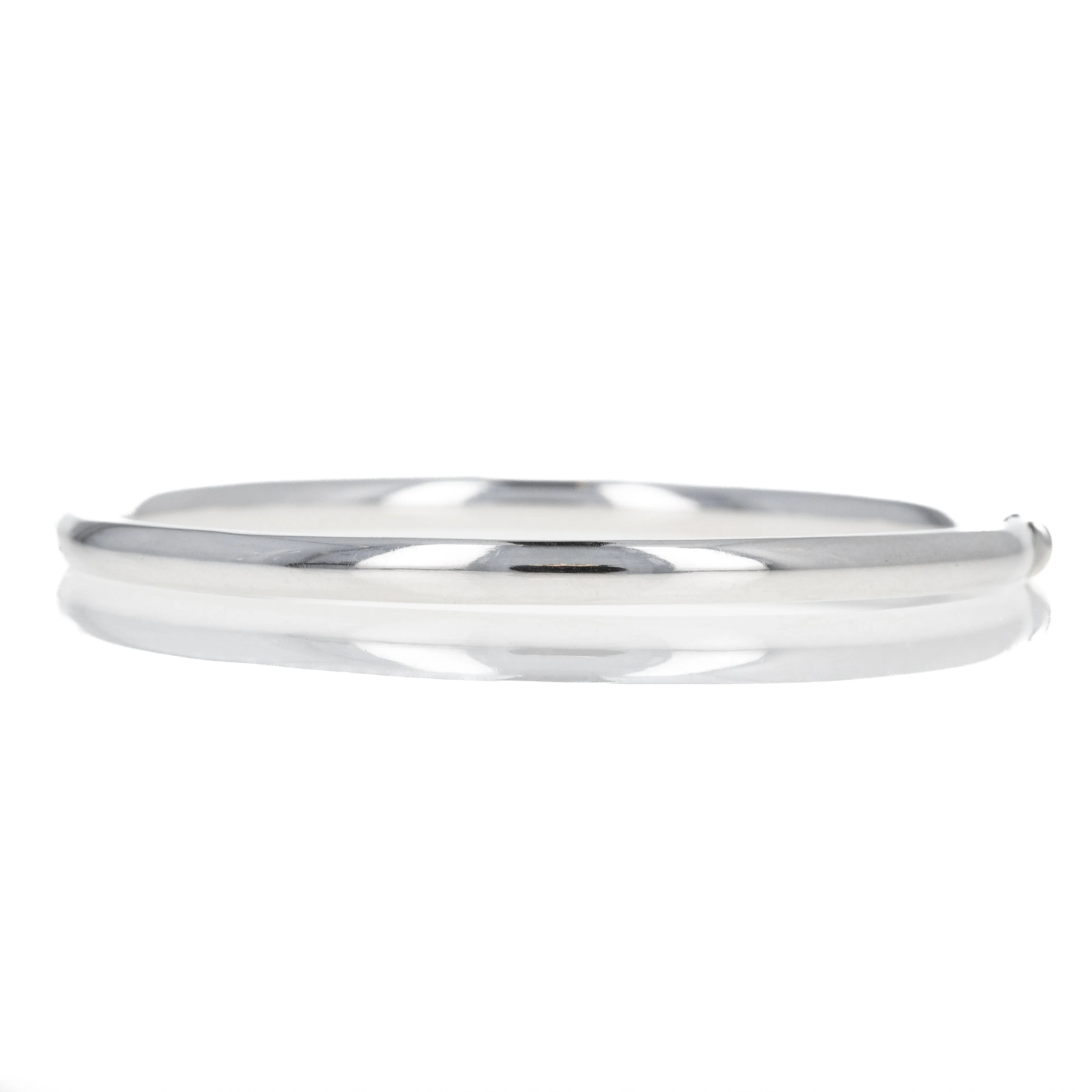 Platinum Hollow Tube Bangle