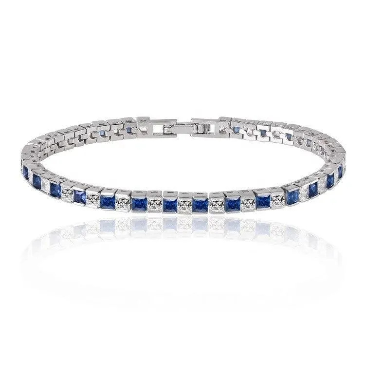 Princess Cut Tennis Bracelet with Cubic Zirconia