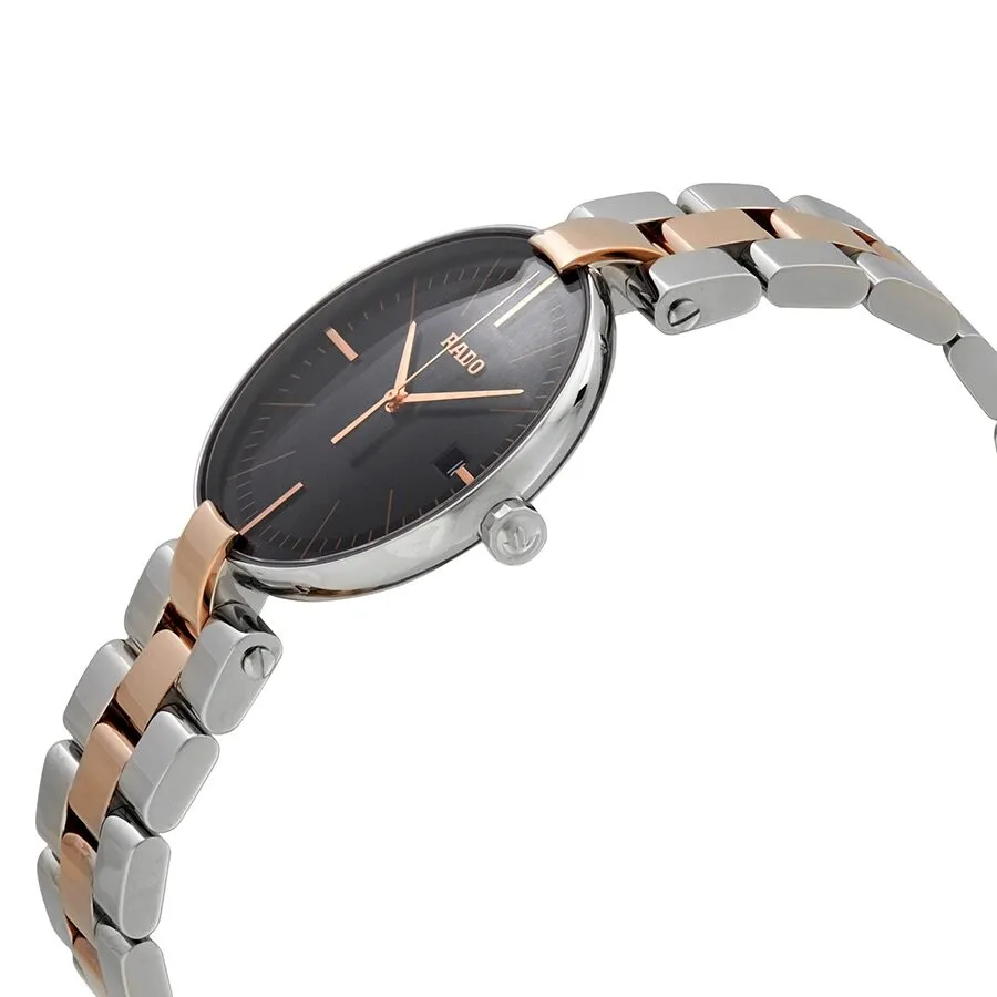Rado Coupole L Quartz Black Dial Unisex Two Tone Watch R22852173