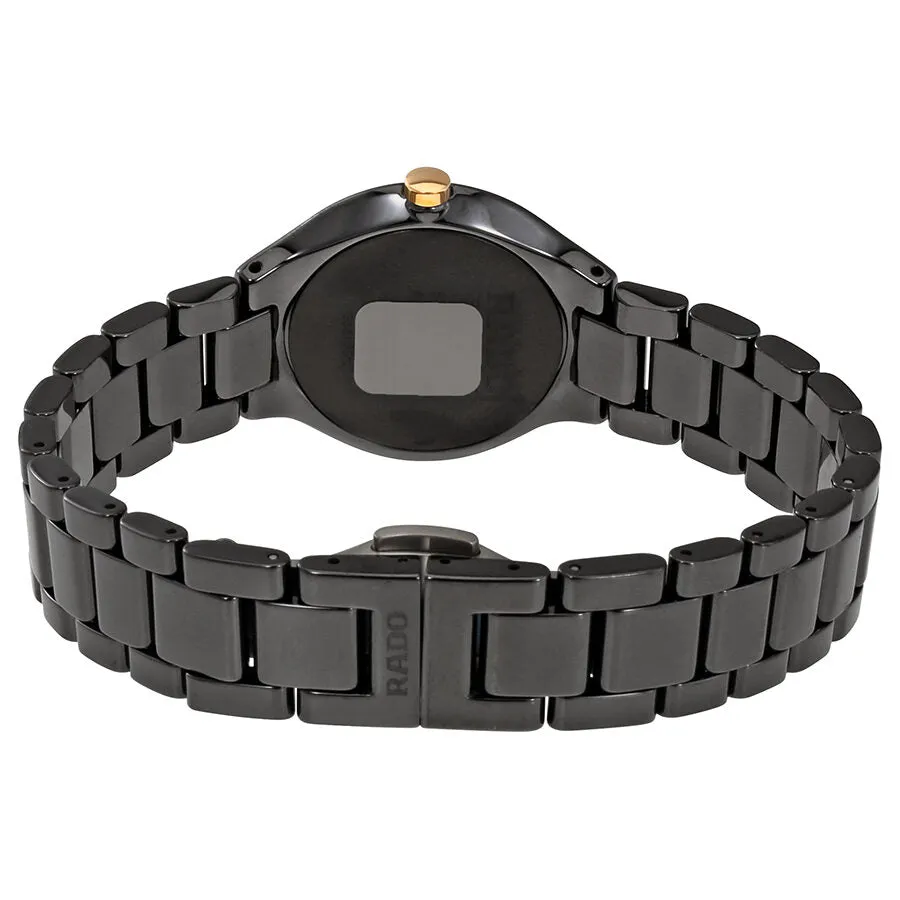 RadoTrue Black Dial Diamond Markers Ladies Ceramic Watch R27742702