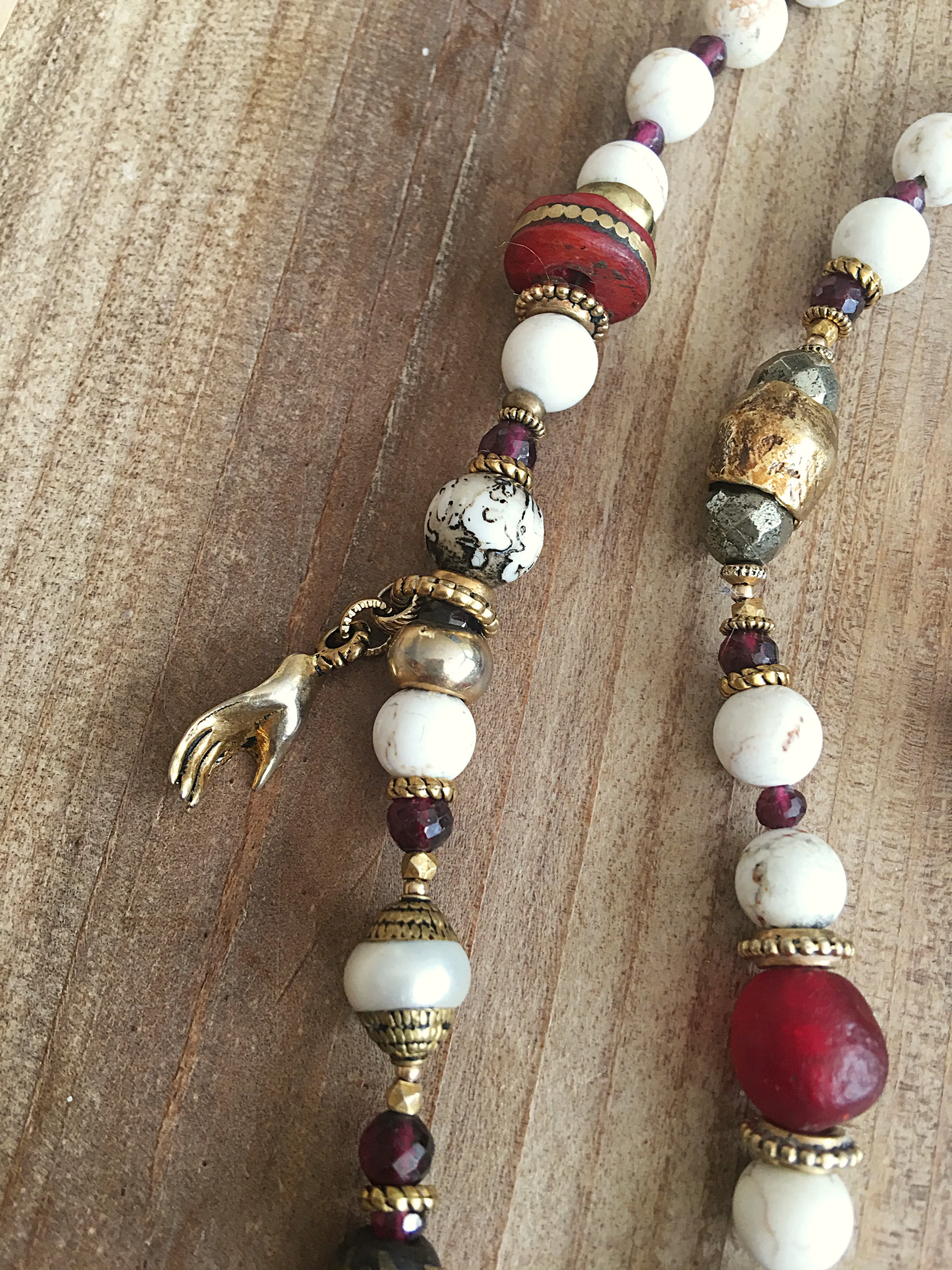 Red Sapphire Eyed Dragon Eyering Necklace