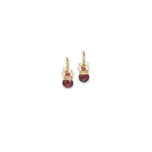 Regal Garnet Fringe Earrings