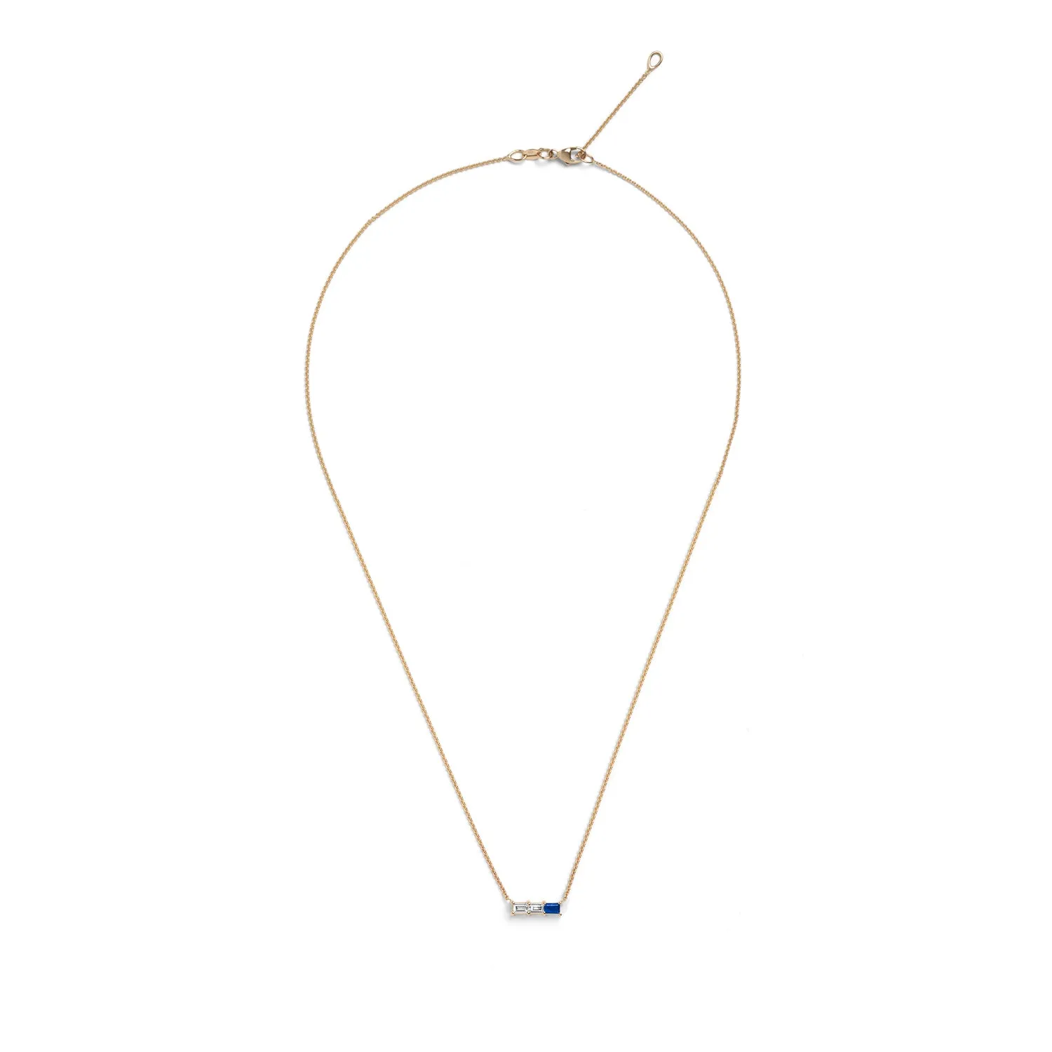 Rhea Necklace | White Diamond & Sapphire