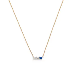 Rhea Necklace | White Diamond & Sapphire