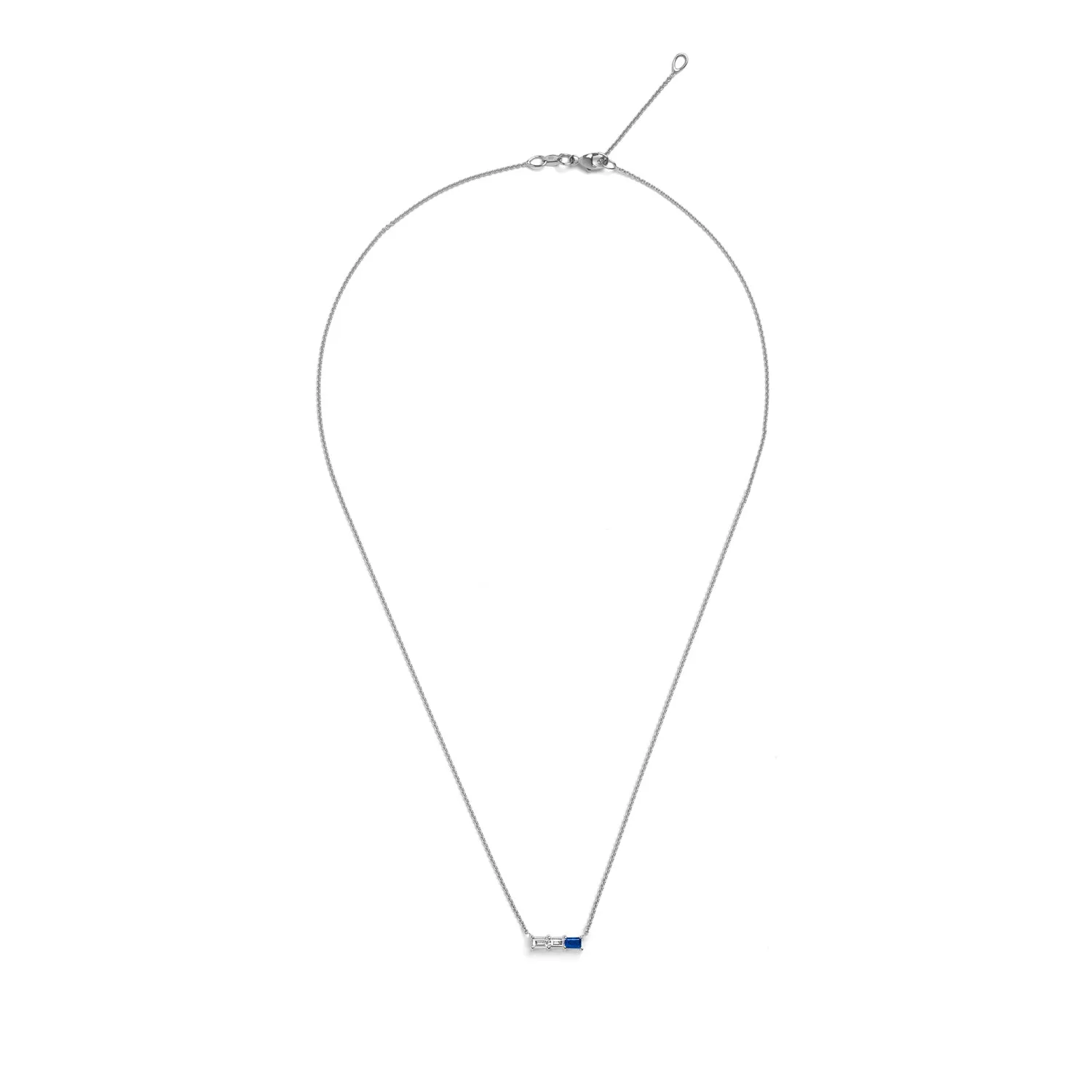 Rhea Necklace | White Diamond & Sapphire