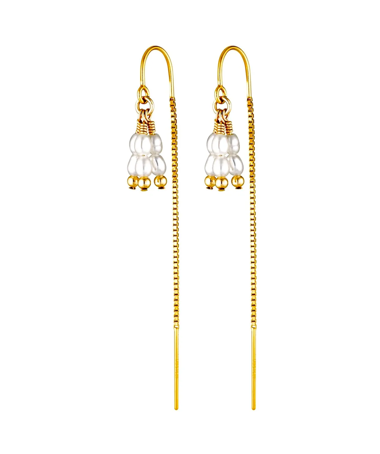 Rima Thread Earrings ~ Pearl