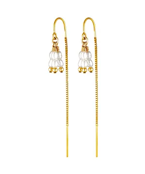 Rima Thread Earrings ~ Pearl