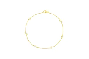 Rivière Yellow Gold Multi-shape Diamond Bracelet