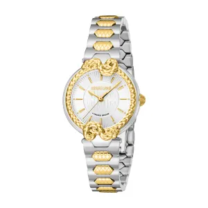 Roberto Cavalli Women's Silver Dial Two-Tone Silver & Gold Watch