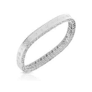 Roberto Coin Princess Diamond Bangle in 18K White Gold