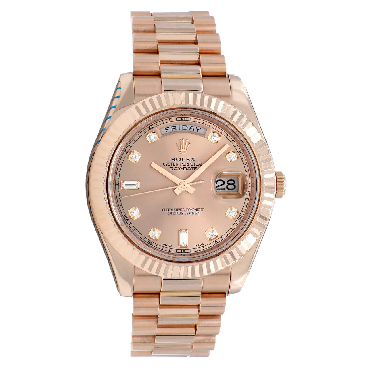 Rolex 18K Everose Gold Day-Date II 218235