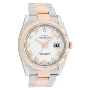 Rolex 18K Rose Gold Stainless Steel Datejust 36 116231