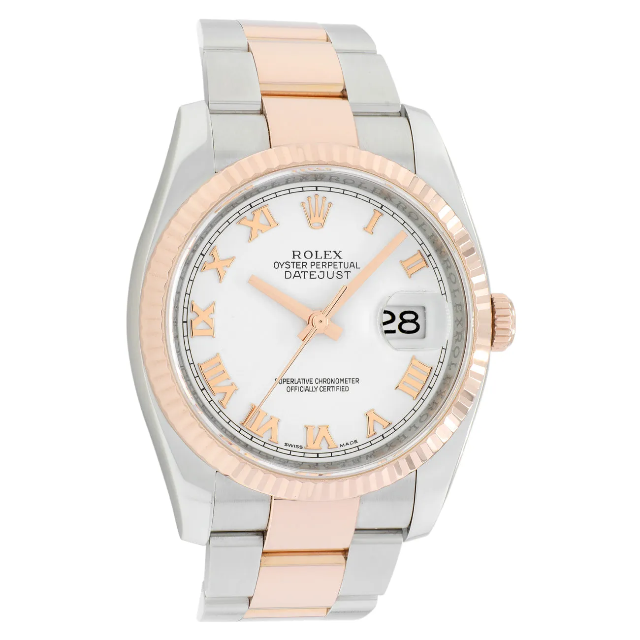 Rolex 18K Rose Gold Stainless Steel Datejust 36 116231