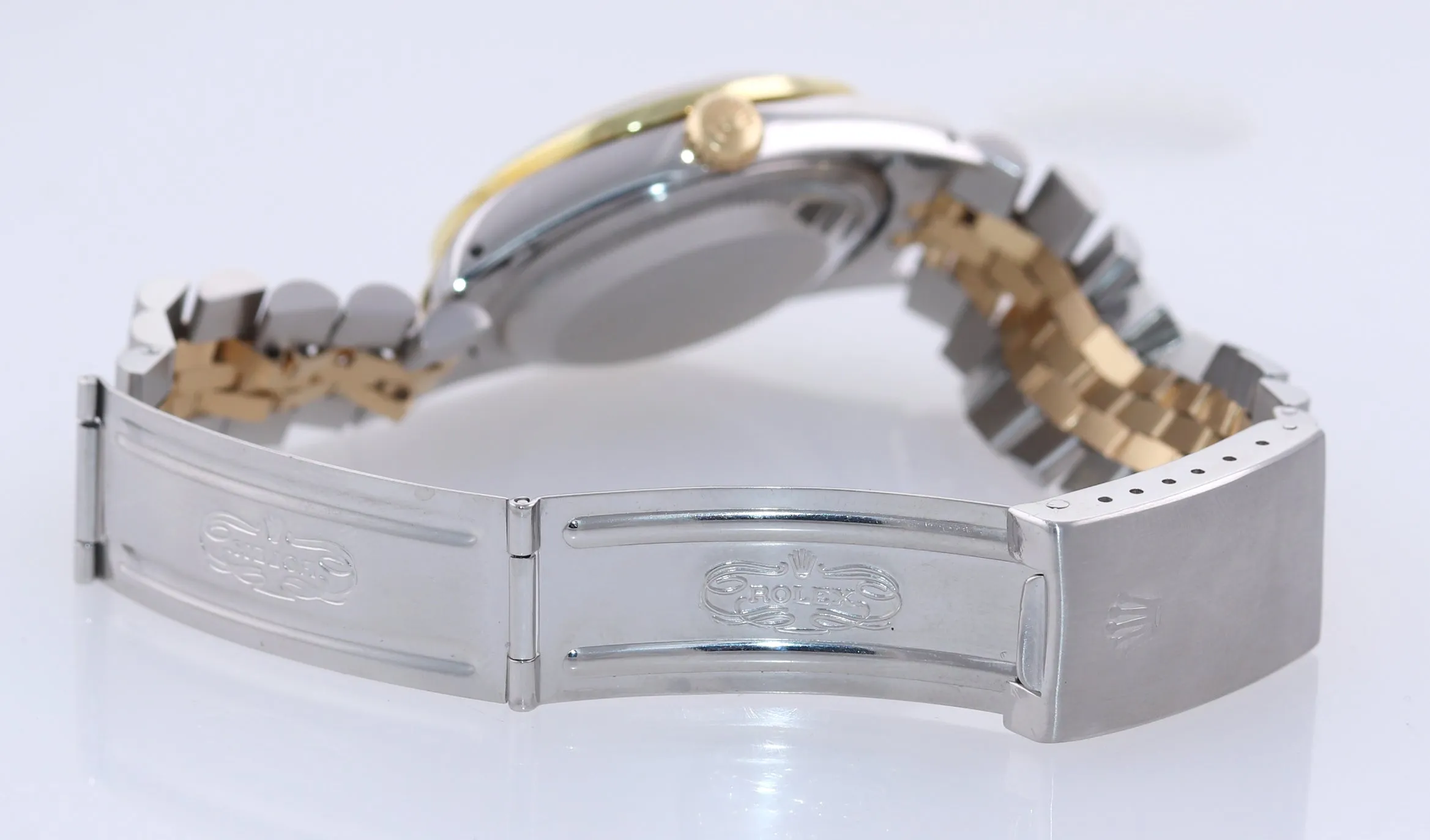 Rolex DateJust 36mm 16233 Two Tone 18k Gold Steel Jubilee MOP Diamond Watch Box