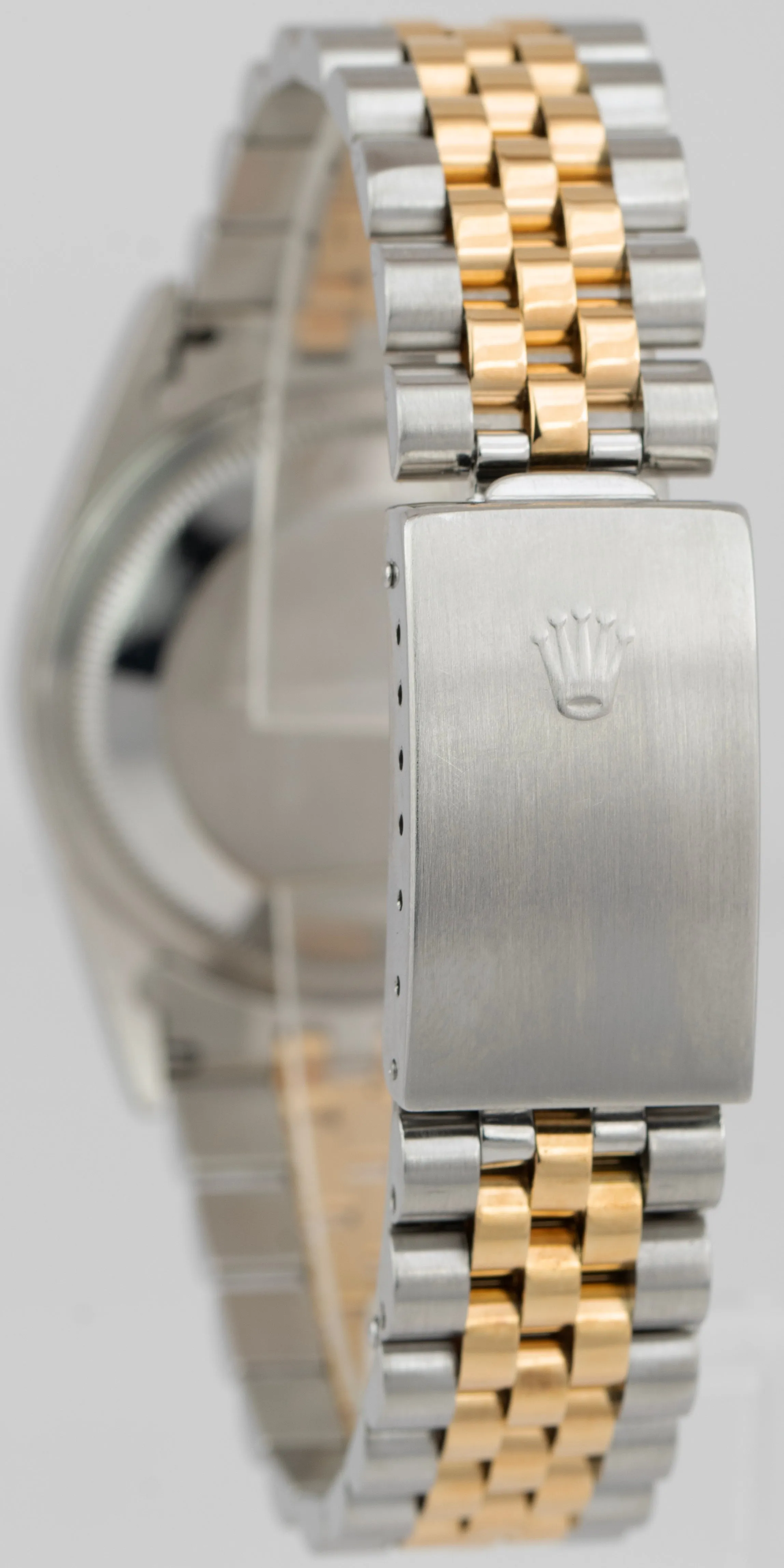 Rolex DateJust 36mm Champagne NO-HOLES 18K Gold Stainless Steel Watch 16233
