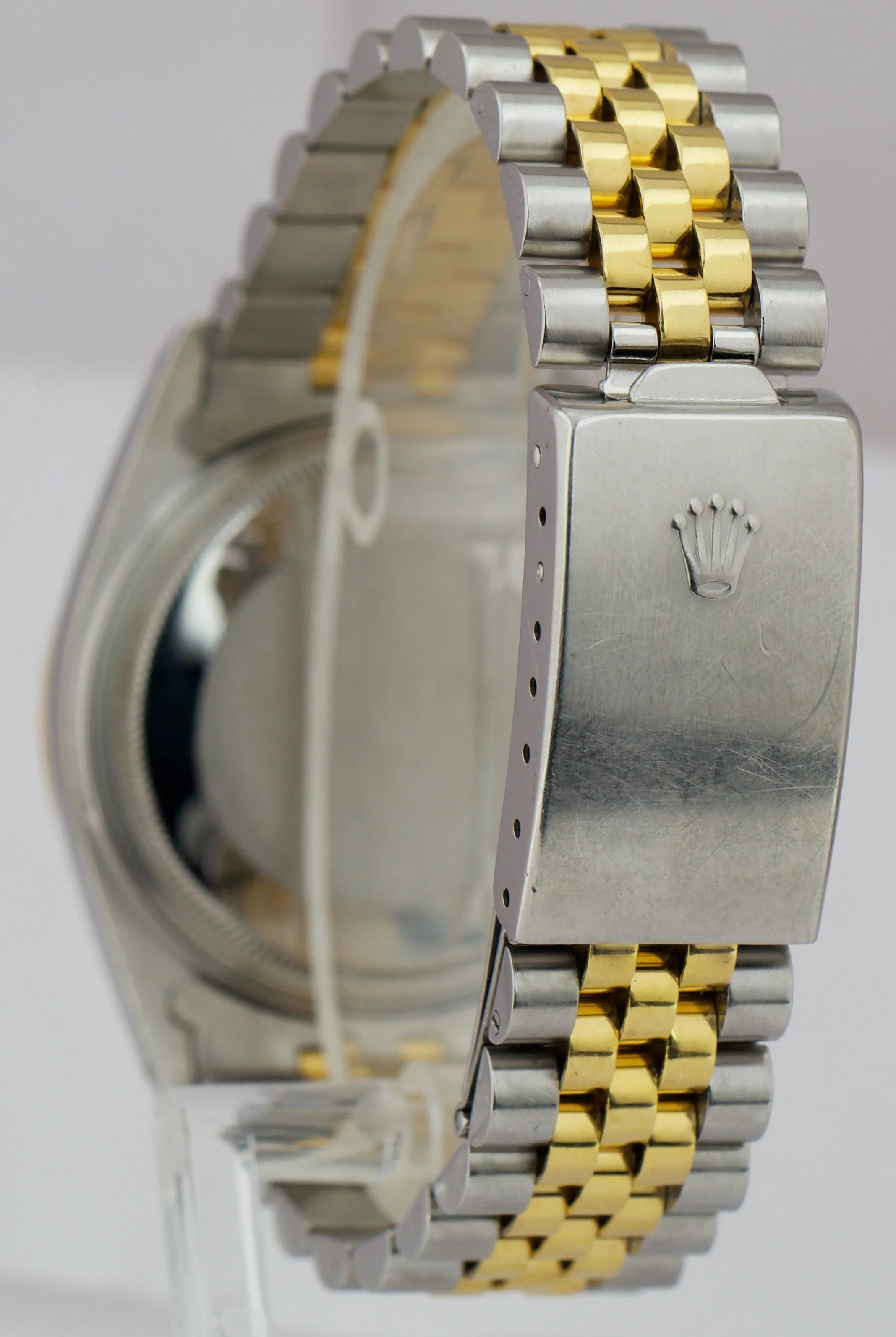 Rolex DateJust 36mm Two-Tone Gold Blue Dial Jubilee Steel Watch 16013 BOX