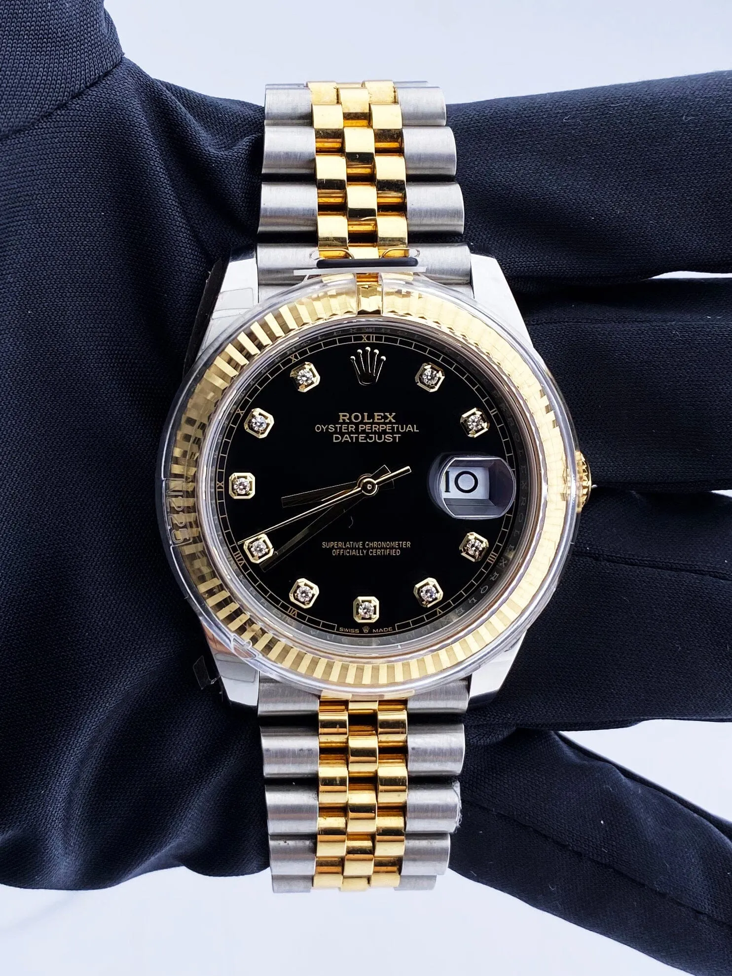 Rolex Datejust 41 126333 Diamond Dial Mens Watch Box Papers