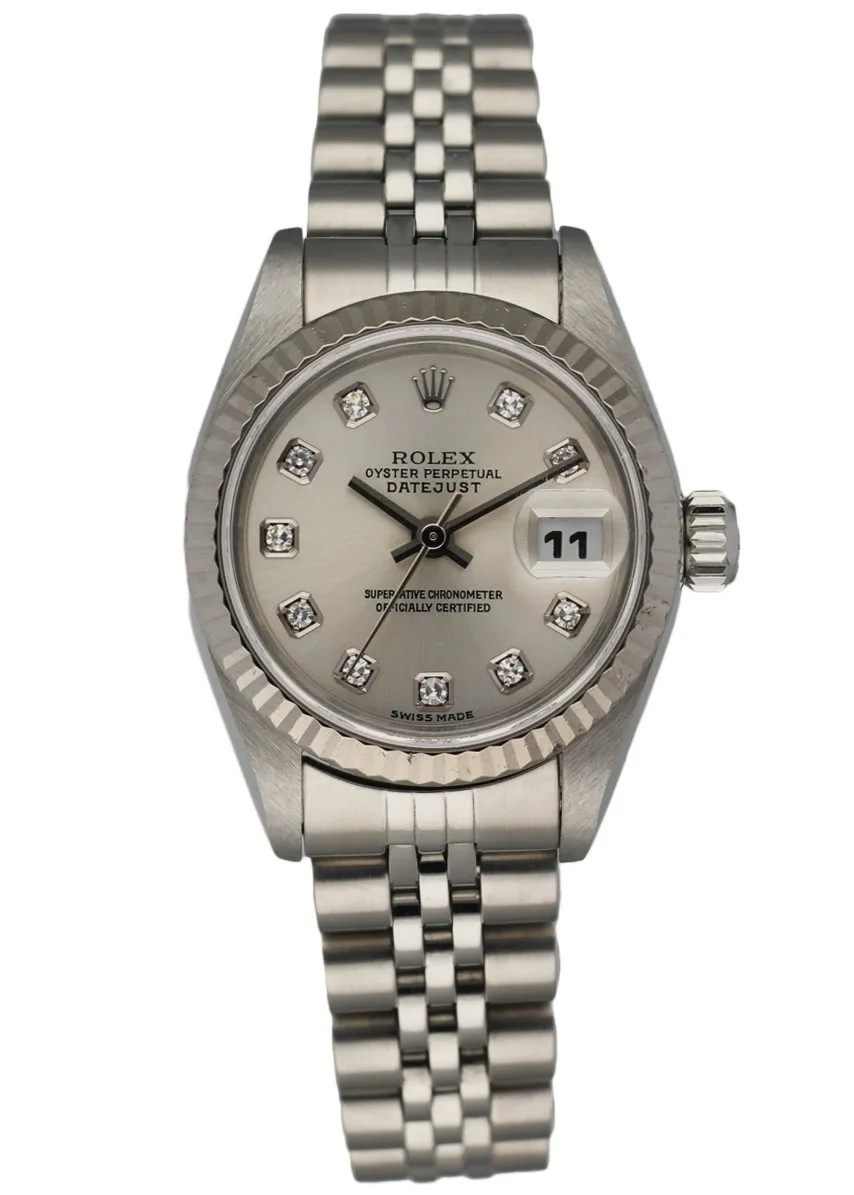 Rolex Datejust 79174 Diamond Dial Ladies Watch Box & Paper