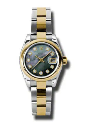Rolex Datejust Automatic Stainless Steel 18kt Yellow Gold Oyster Ladies Watch 179163BKMDO