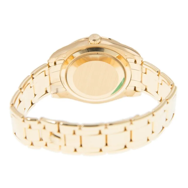 Rolex Datejust Green Diamond Dial 18K Yellow Gold Automatic Watch 86348GNDPM