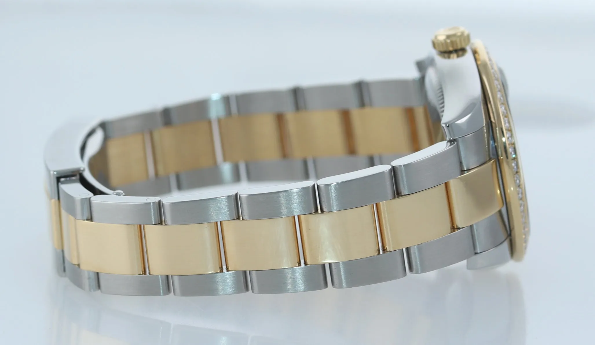 Rolex DateJust Mid-Size 31mm MOP Diamond 178383 Gold Steel Watch