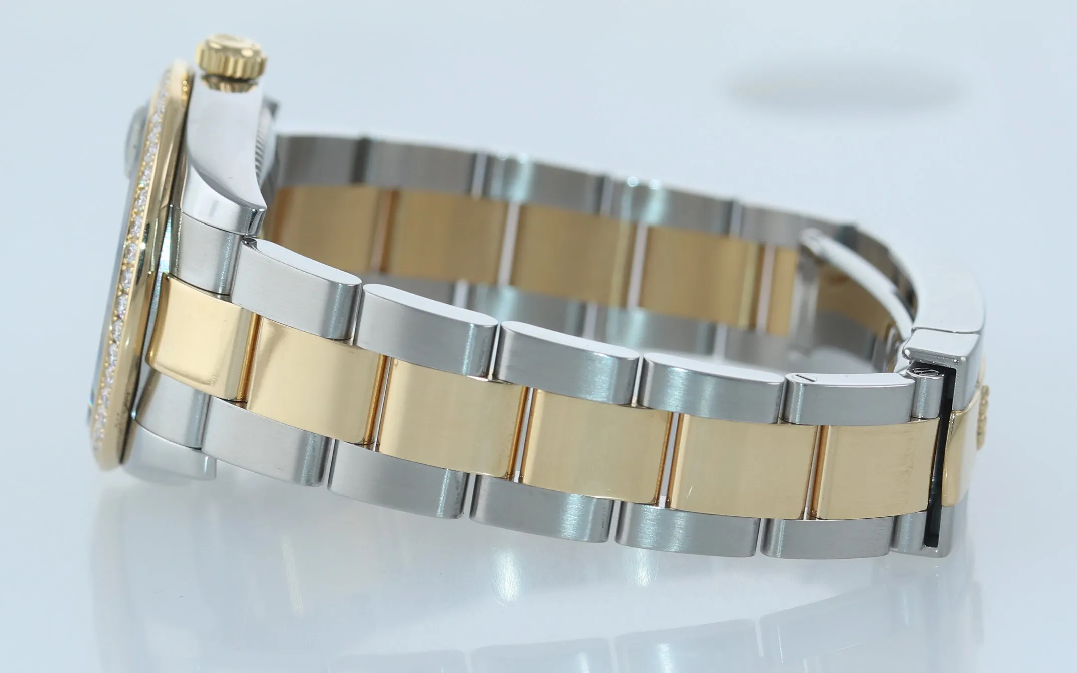 Rolex DateJust Mid-Size 31mm MOP Diamond 178383 Gold Steel Watch