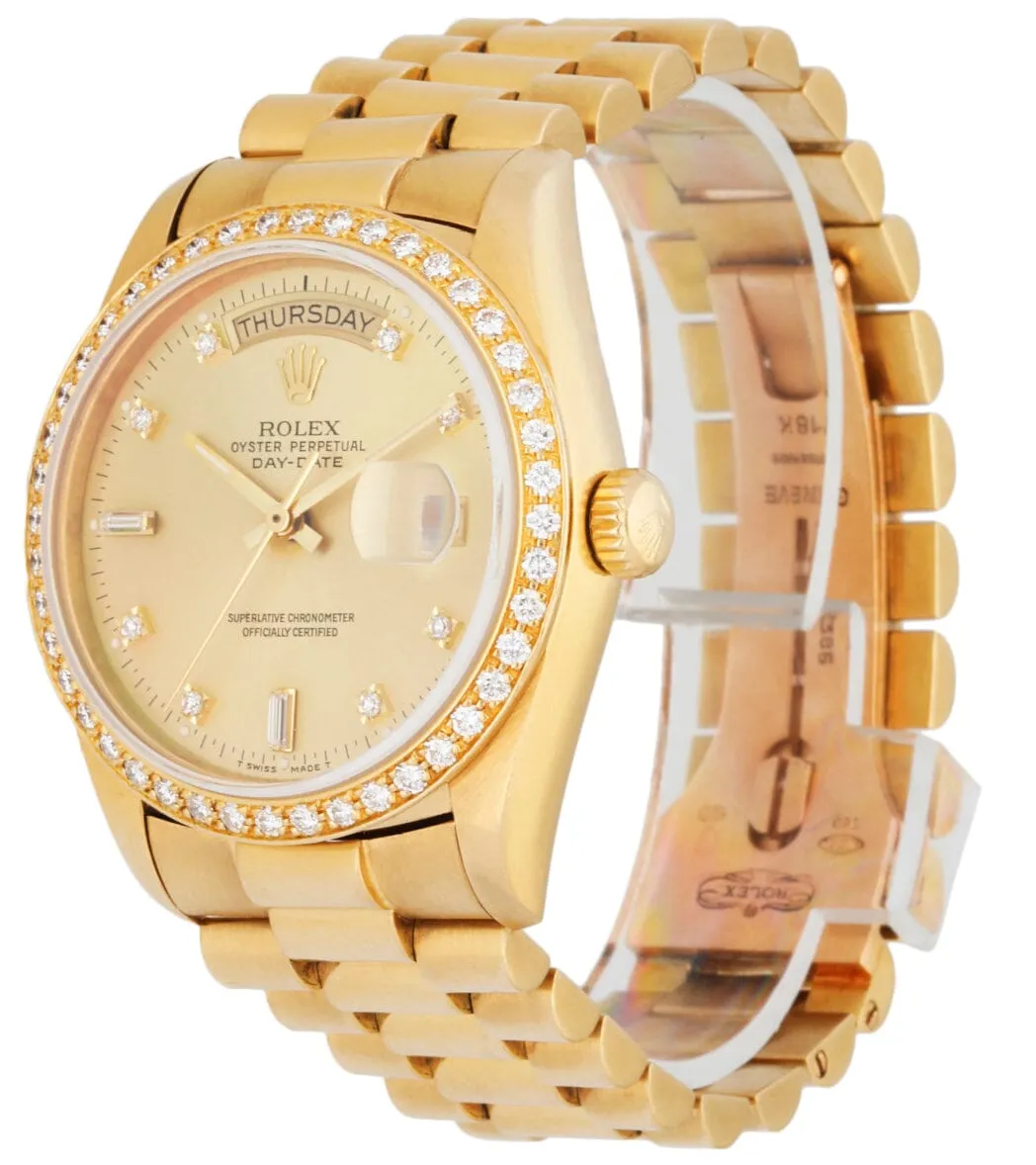 Rolex Day-Date President 18048 Diamond Mens Watch