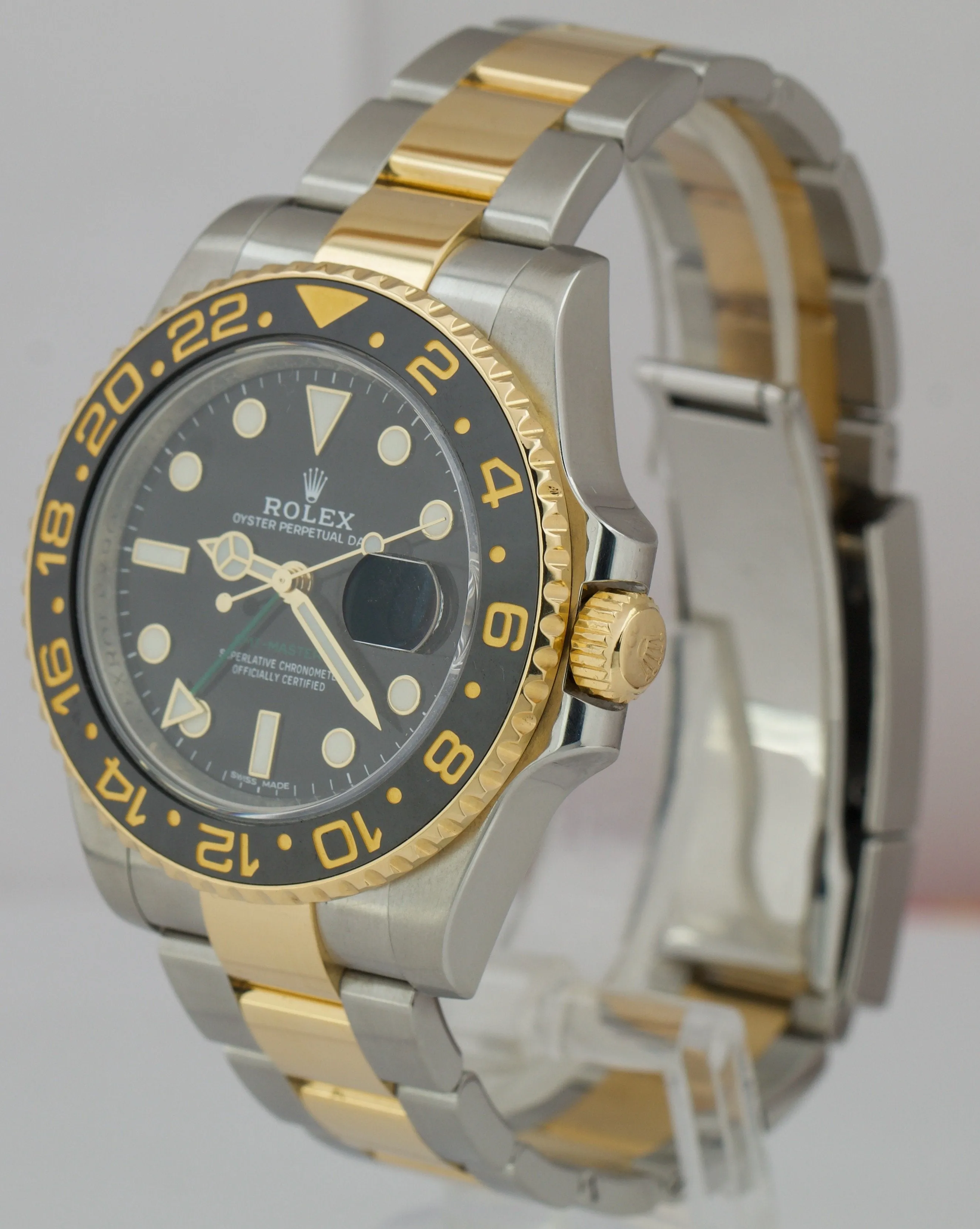 Rolex GMT-Master II Ceramic Black Two-Tone Stainless Date 40mm Watch 116713
