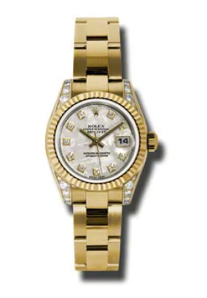 Rolex Lady Datejust 26 Meteorite Dial 18K Yellow Gold Oyster Bracelet Automatic Watch 179238MTDO