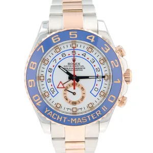Rolex Yacht-Master II 116681M 44mm White Luminous Dial Rotatable Ceramic Bezel Oyster Band