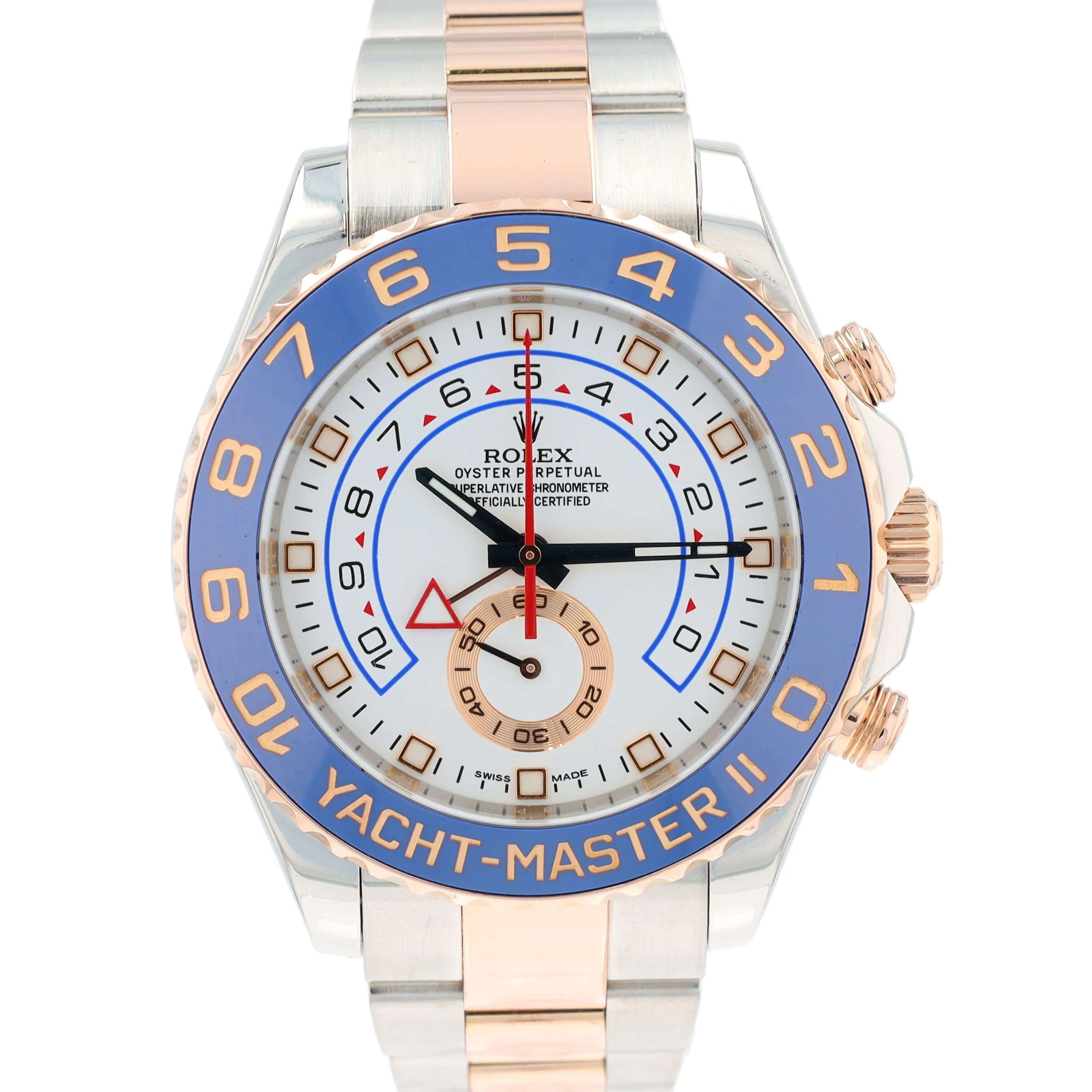 Rolex Yacht-Master II 116681M 44mm White Luminous Dial Rotatable Ceramic Bezel Oyster Band