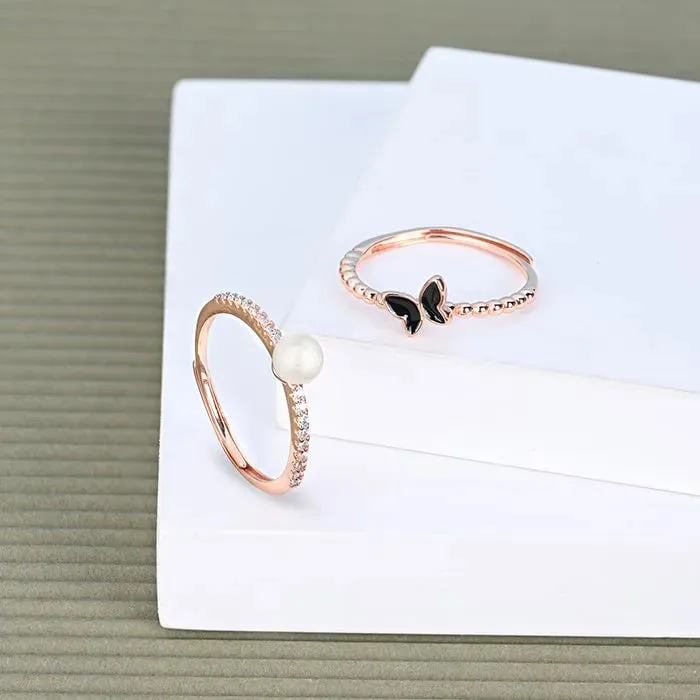 Rose Radiance Stack Rings
