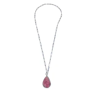 Rough Sapphire Lariat Necklace