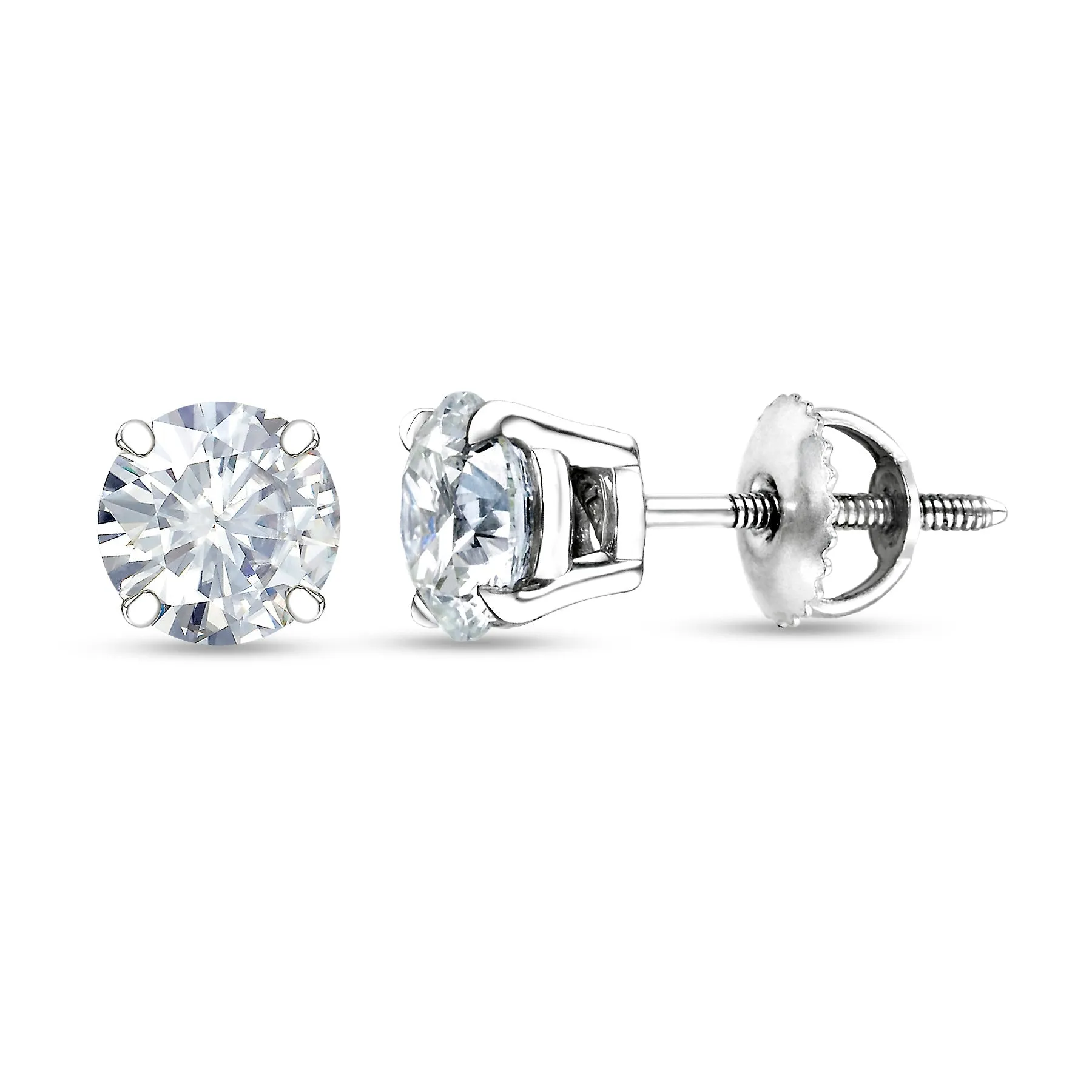 Round Brilliant Diamond Stud Earrings