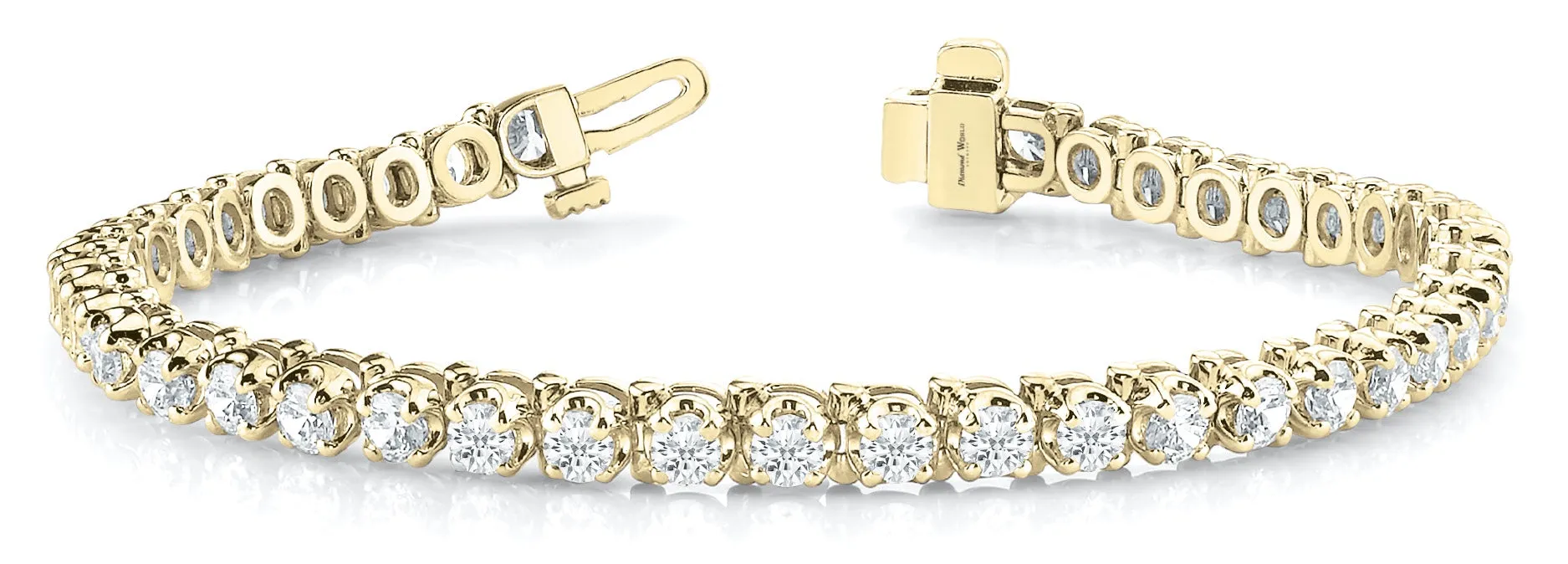 Round Chaton Brilliant cut Diamonds Bracelet