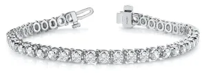 Round Chaton Brilliant cut Diamonds Bracelet