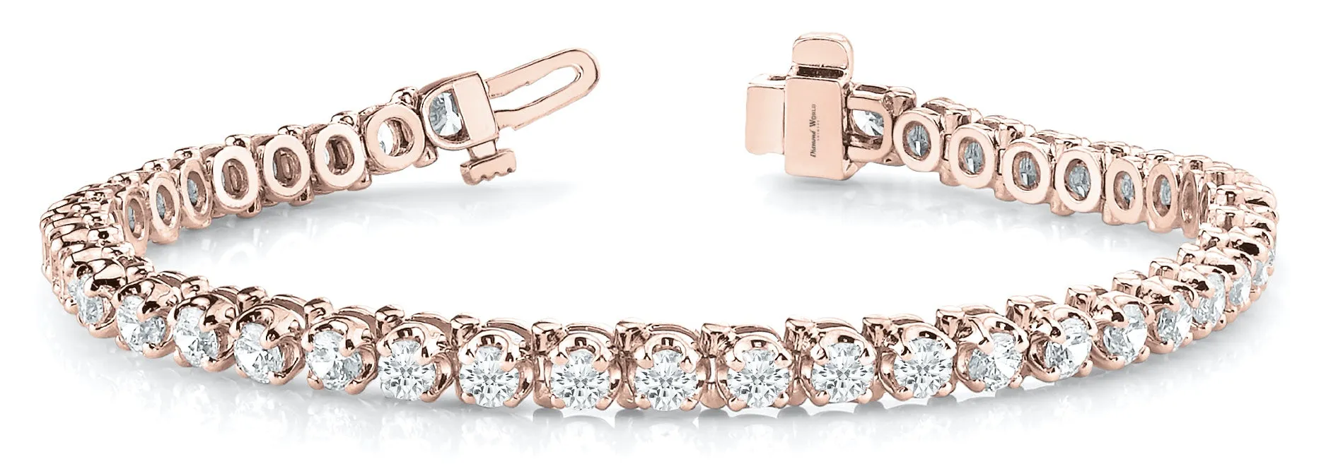 Round Chaton Brilliant cut Diamonds Bracelet