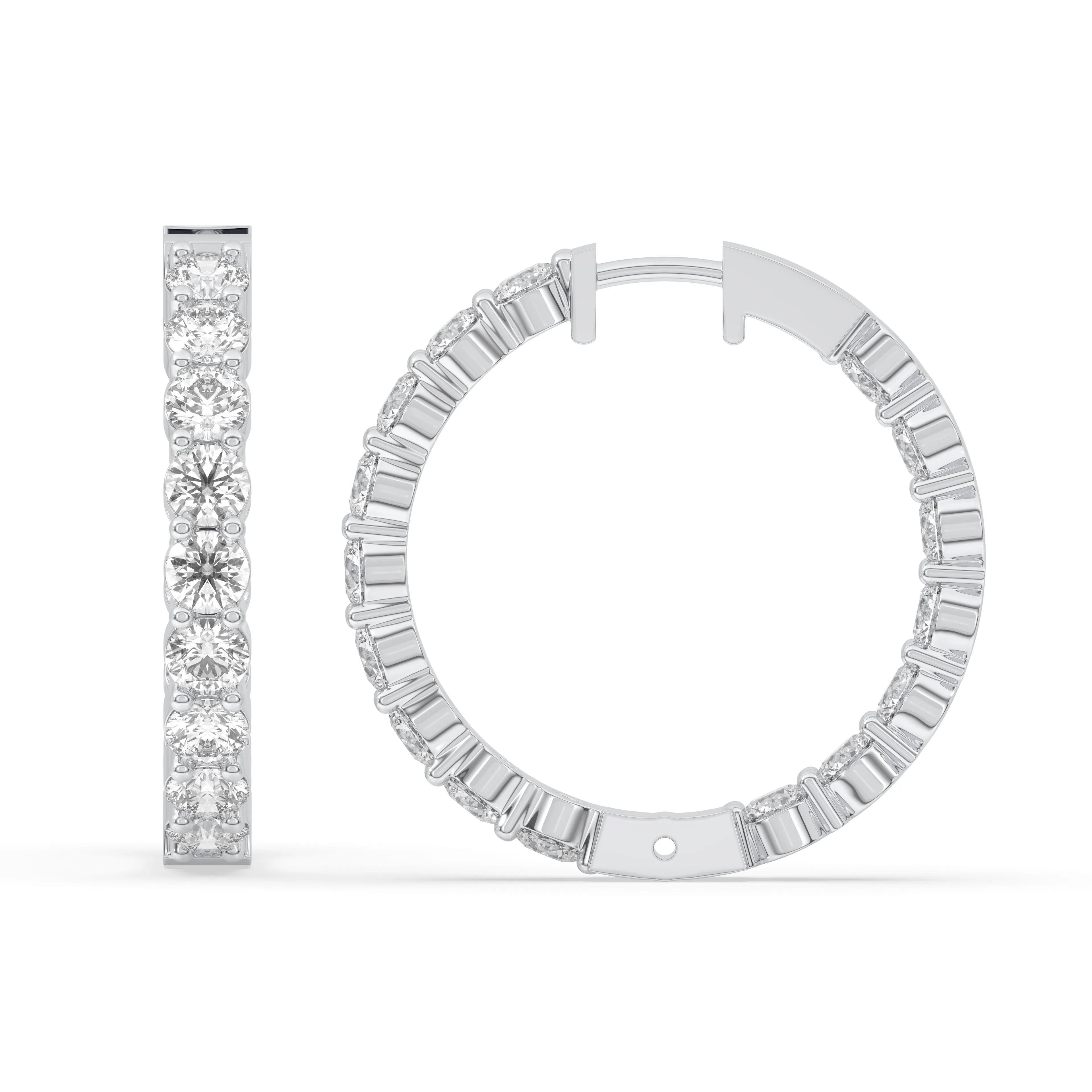 Round Inside-Out Hoop Earrings