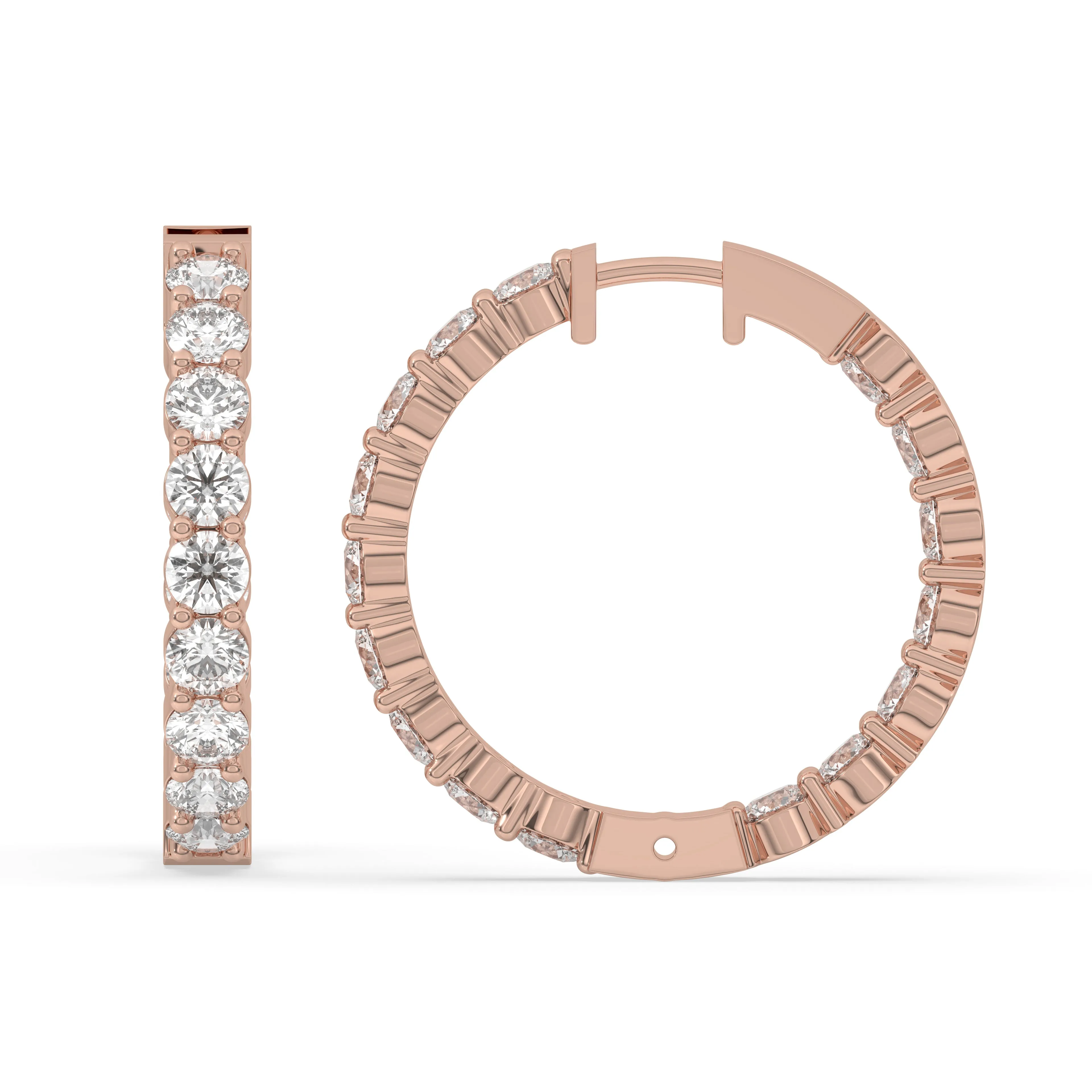 Round Inside-Out Hoop Earrings