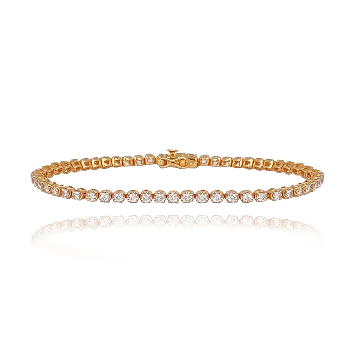 Round Setting Tennis Bracelet