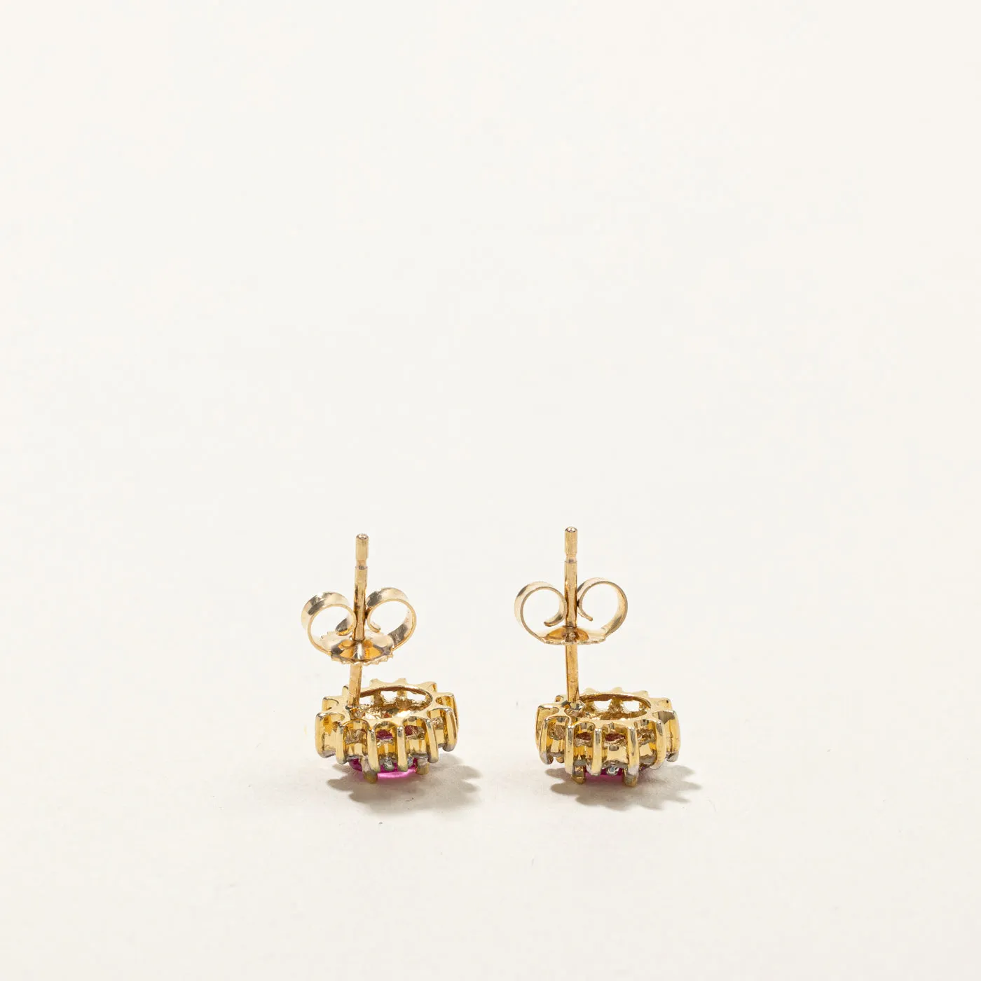Ruby & Diamond Stud Earrings | 0.34ctw | 0.12ctw |