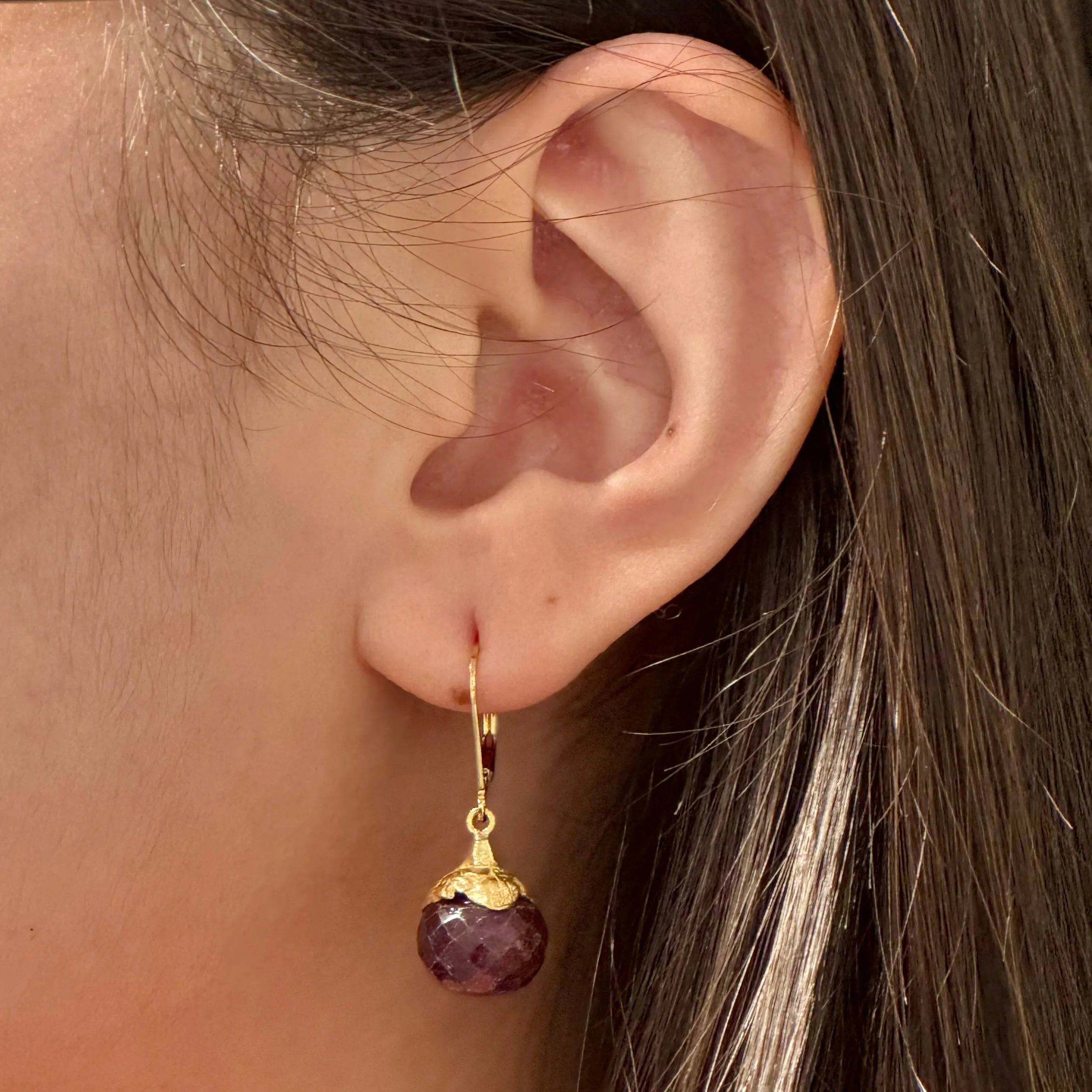 Ruby Daisy Earrings